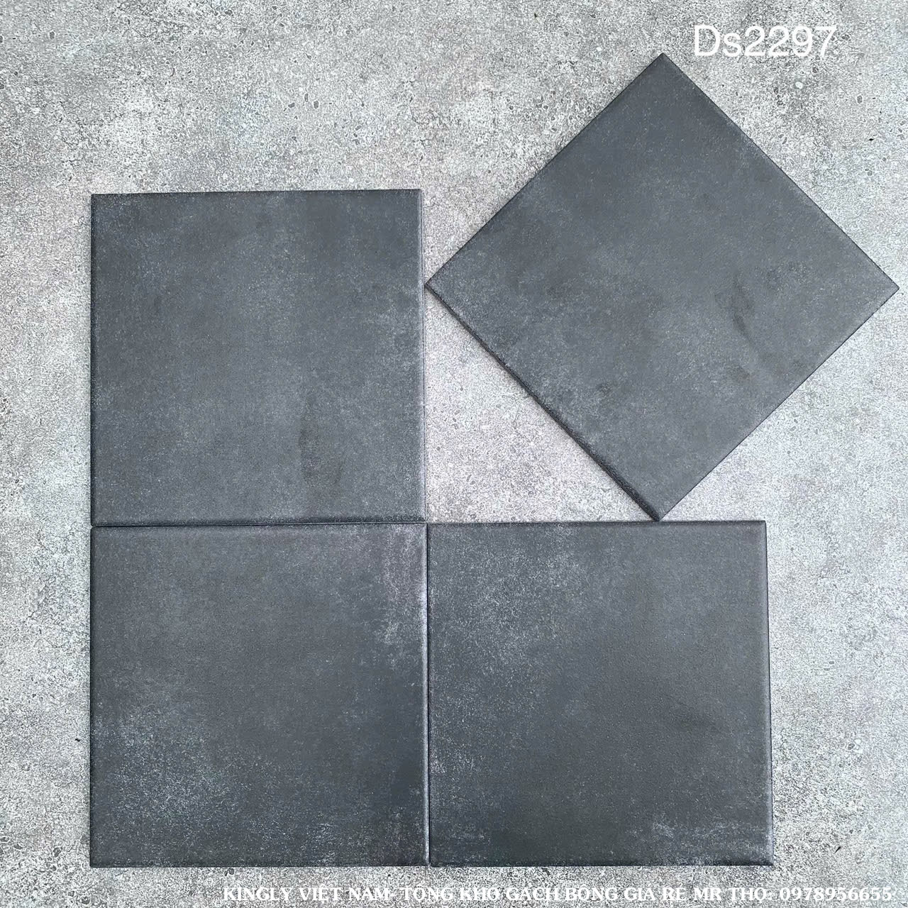 Gạch giả cổ xám đậm 20x20 cm FG2297